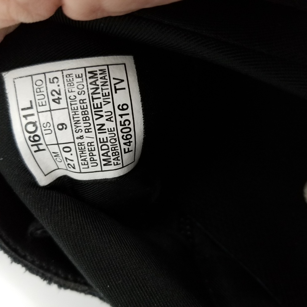 Asics Gel Lyte V 5 Mens Leather Black White Shoes - Picture 7 of 8
